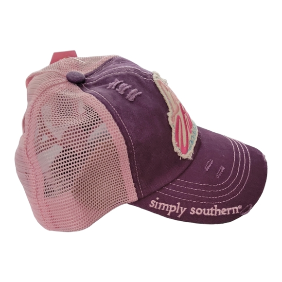 Simply Southern Lake Vibes Distressed Look Trucker Cap - Picture 2 of 6